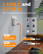 TESSAN Israel Adapter Plug 2 Pack, 7 in 1 US to Israel Power Adapter - Image 4