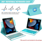 Keyboard Case for iPad 9th/8th/7th Generation 10.2 inch, 360° Rotatable iPad - Image 3