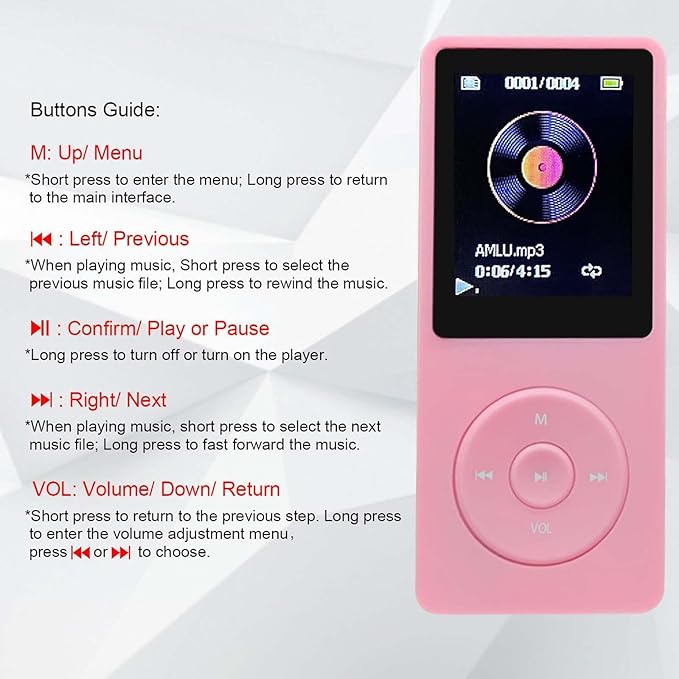 MP3 Player 32GB with Speaker Earphones Portable Music Player - Image 3