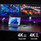 USB C Docking Station Dual HDMI 4K@60Hz, 8-in-1 USB C Hub 2 HDMI, USBC 3.0 - Image 5