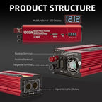 TWING Car 1000w Inverter, 12v DC to 110v Power Inverters - Image 8