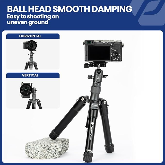 Fotopro Mini Tripod with Ball Head Phone Mount Detachable Selfie Stick Folded - Image 6