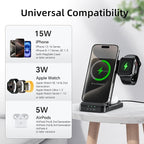 Wireless Charger, Tribone 3 in 1 Foldable Fast Charger - Image 3