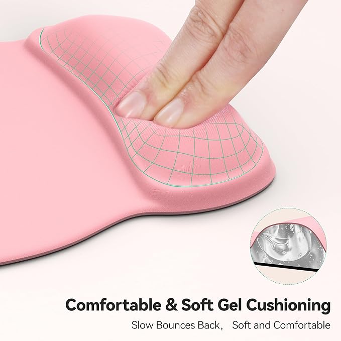 TECKNET Gel Mouse Pad with Wrist Rest, Ergonomic Office Mousepad with Wrist - Image 3