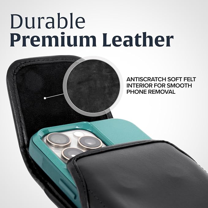 Turtleback Belt Clip for iPhone 16 Pro, 15 pro 14 Pro 13 Pro -Medium- Fits - Image 6