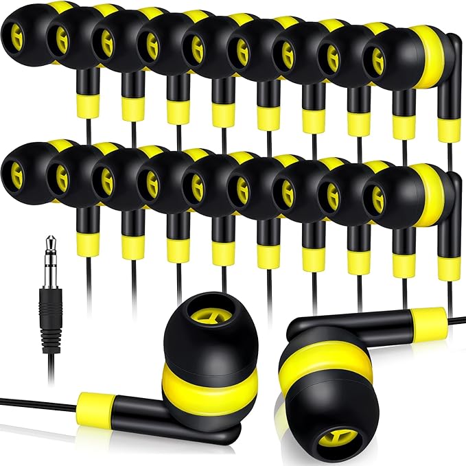 Kanayu 100 Pack Wired Earbuds Bulk by Kanayu