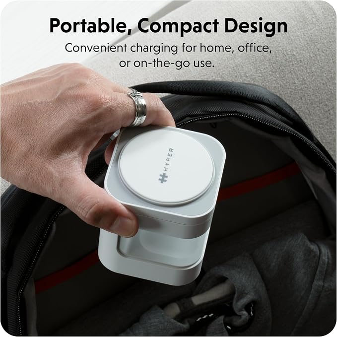 HyperJuice 3-in-1 Wireless Charger Qi2 Magnetic Stand — Fast Charger - Image 7