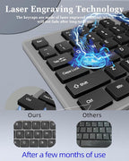 Wired Computers Keyboard with Cover Comfortable Hand Feel, Laser Engraved - Image 4