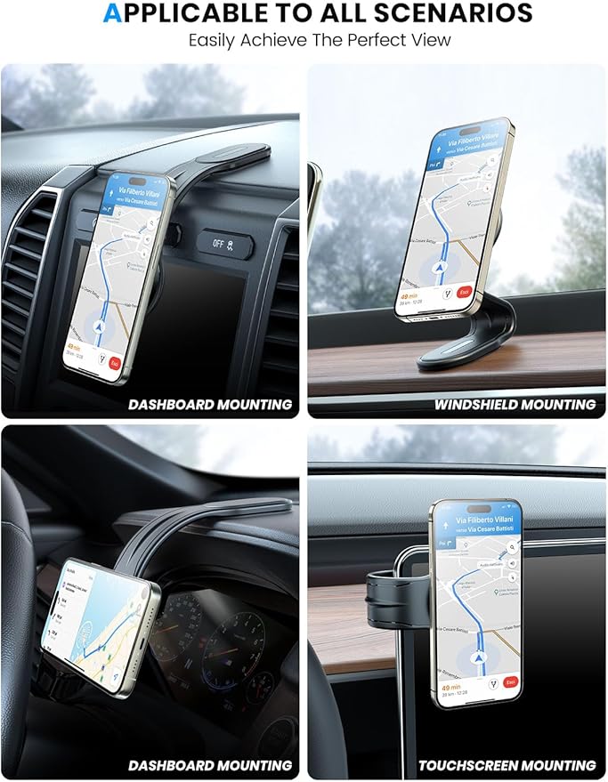 eSamcore for MagSafe Car Mount Detachable, Bendable Aluminum Arm Magnetic Phone - Image 3