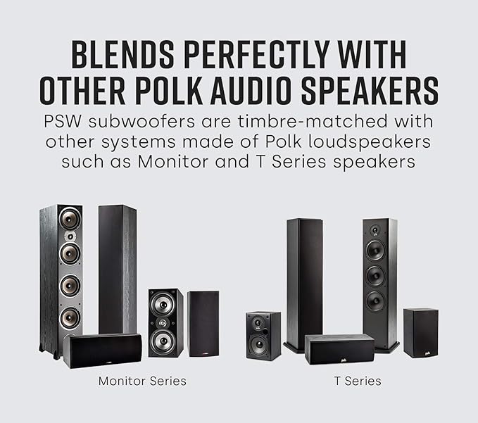 Polk Audio PSW10 10" Powered Subwoofer – Power Port Technology, Big Bass in - Image 6