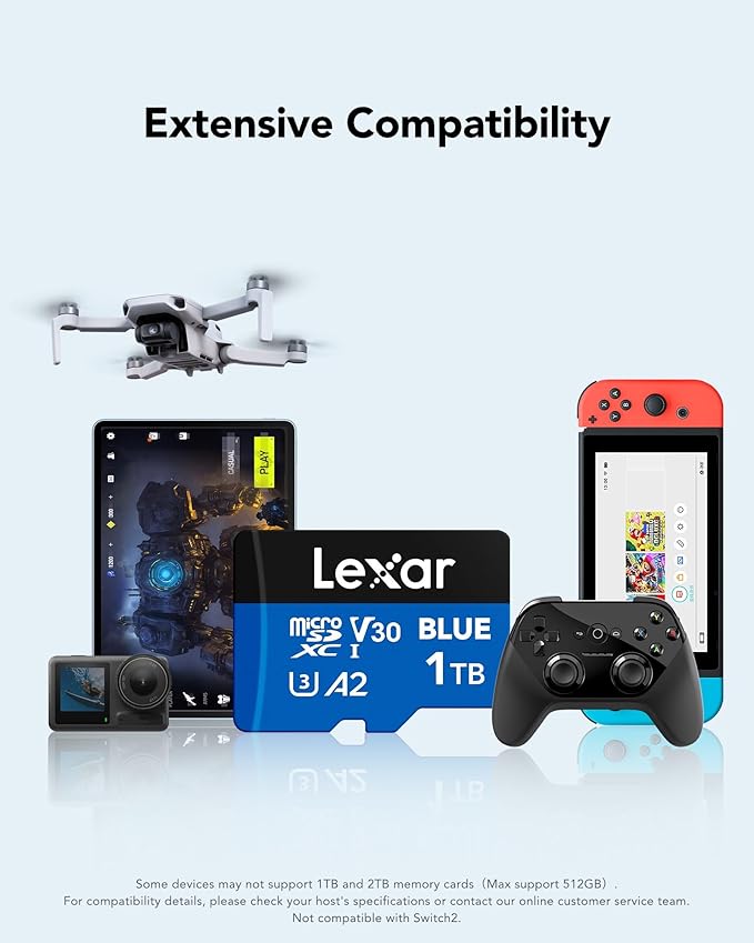 Lexar 1TB Blue Micro SD Card Up to 160MB/s, microSDXC UHS-I Memory Card - Image 6