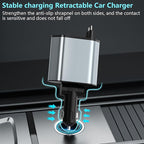 Retractable Car Charger, 120W 2.7Ft Retractable Cables and 4 Electronic Ports - Image 7