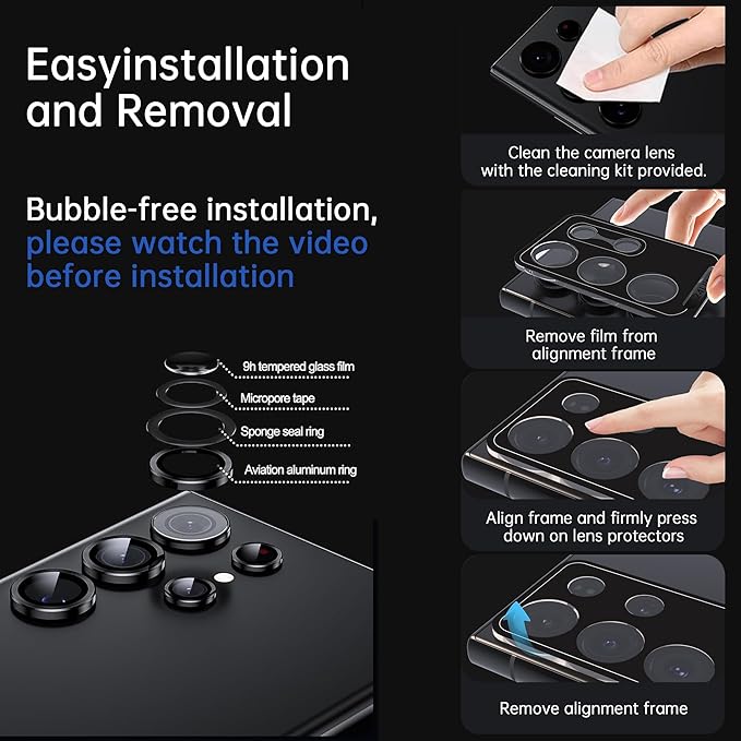 For Samsung Galaxy S23 Ultra Camera Lens Protector, Individual Lens Protector - Image 7