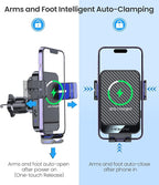 Wireless Car Charger, MOKPR 15W Fast Charging Auto-Clamping Car Mount - Image 3