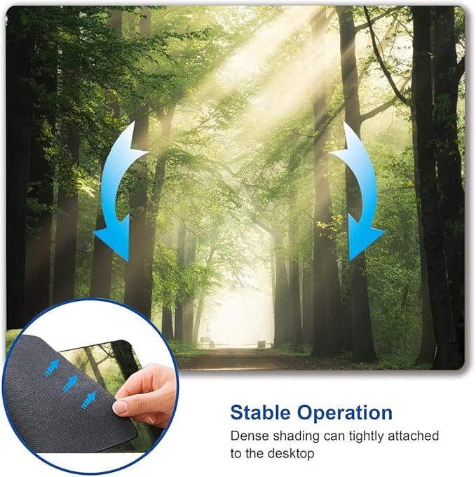 Hokafenle Mouse Pad, Natural Forest Mouse Pad, Rectangle Mouse Mat Square - Image 6
