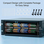 Cable Matters 48 Port Patch Panel Rackmount or Wall Mount 19-Inch, 2U Cat6 - Image 7