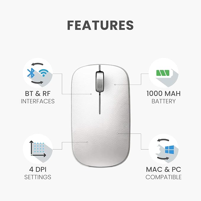 Azio Retro Classic Bluetooth Mouse - Image 7