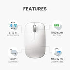 Azio Retro Classic Bluetooth Mouse - Image 7