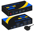 Dual Monitor Kvm Switch 2 Monitors 2 Computers HDMI 4k@60HZ, USB3.0. kvm by newiedkvm