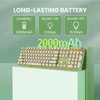 EWEADN V20 Typewriter Keyboard Wireless, 104 Keys Typewriter Style Mechanical - Image 5