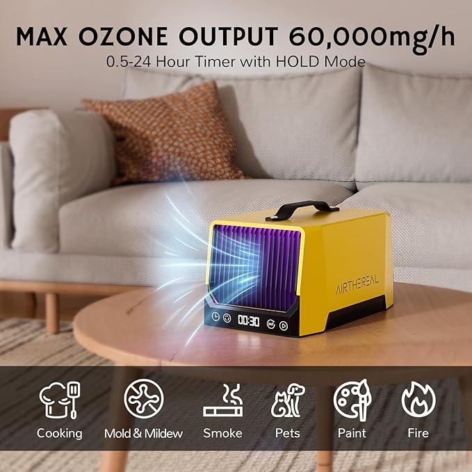 Airthereal DA25 Desktop Ozone Generator, 000mg/h High Capacity Odor Eliminator - Image 2