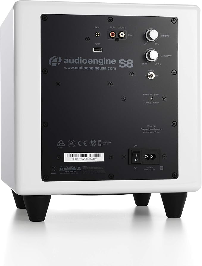 Audioengine S8 250W Wireless Powered Subwoofer, Built-in Amplifier - Image 2