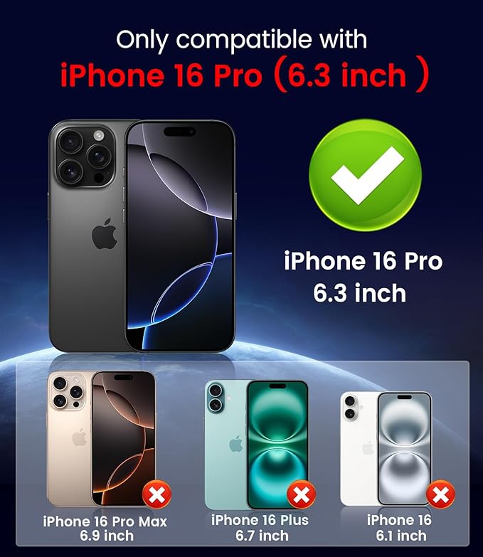 Magnetic for iPhone 16 Pro Case Slim Soft Silicone Bumper Shockproof Metallic - Image 2