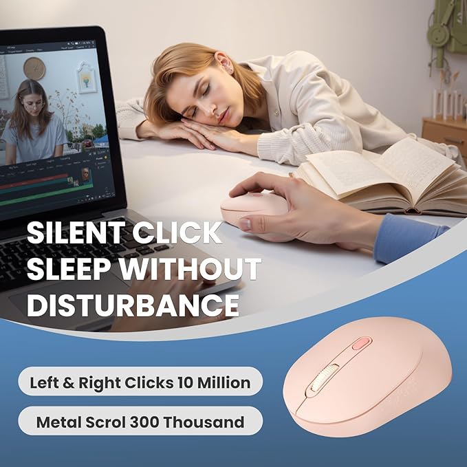 TECKNET Bluetooth Wireless Mouse, Compact & Portable, Silent Click, Ergonomic - Image 5