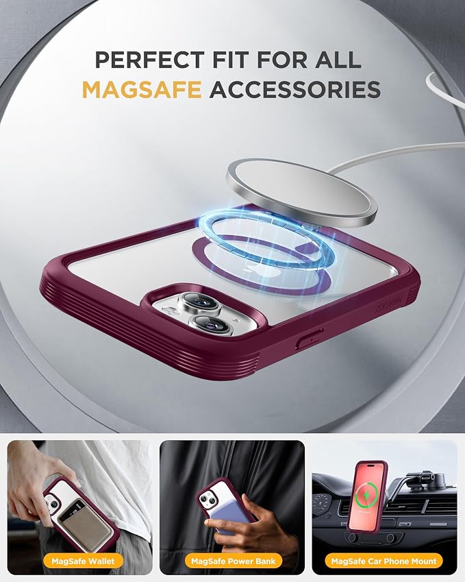 Miracase Glass Series for iPhone 15 Case Full-Body Magnetic Case - Image 2