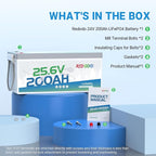 Redodo 24V 200Ah LiFePO4 Lithium Battery, Built in 200A BMS, Max. 5120Wh Energy - Image 8