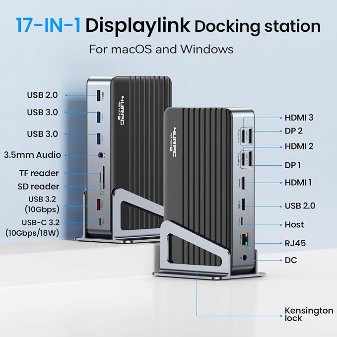 DisplayLink Docking Station Triple 4K@60Hz Monitor - Image 2