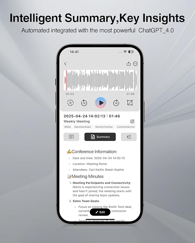 AI Voice Recorder 64GB, Note Voice Recorder - Image 3