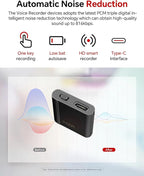 128GB Digital Voice Recorder, Rechargeable Audio Voice Activated Recorder – - Image 6