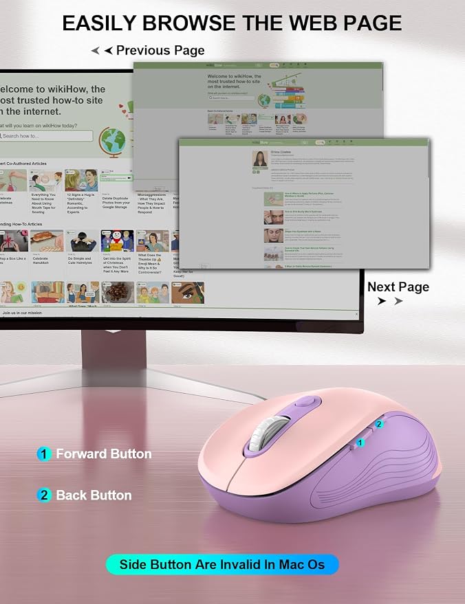 Trueque Wireless Mouse for Laptop, 2.4GHz Ergonomic Computer Mouse - Image 6