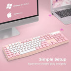 Lovaky Wireless Keyboard, 2.4G Ergonomic Wireless Computer Keyboard, Enlarged - Image 2