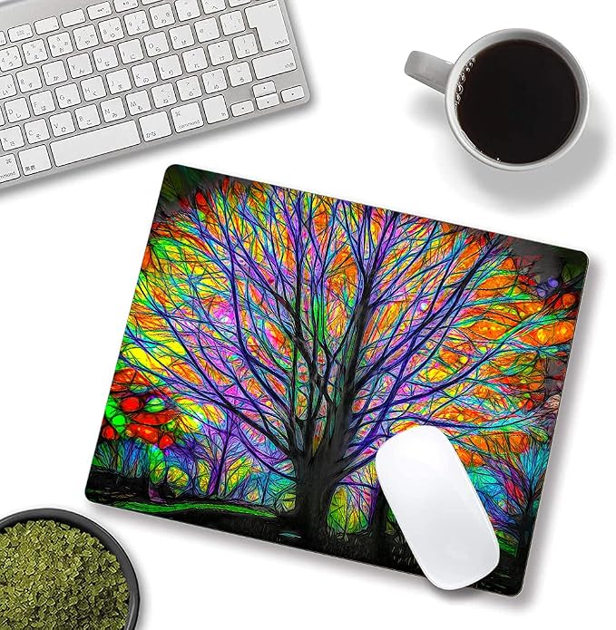 Spring Life Tree Custom Design Square Waterproof Non-Slip Rubber Base Mouse Pad - Image 4