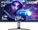 SANSUI 24 Inch Gaming Monitor 180Hz, Computer Monitor by SANSUI