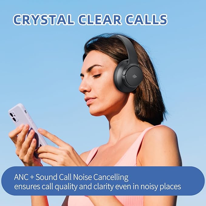 Active Noise Cancelling Headphones, Wireless Over Ear Bluetooth Headphones - Image 9