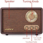 LoopTone FM AM Radio Retro Wood Radio - Image 4