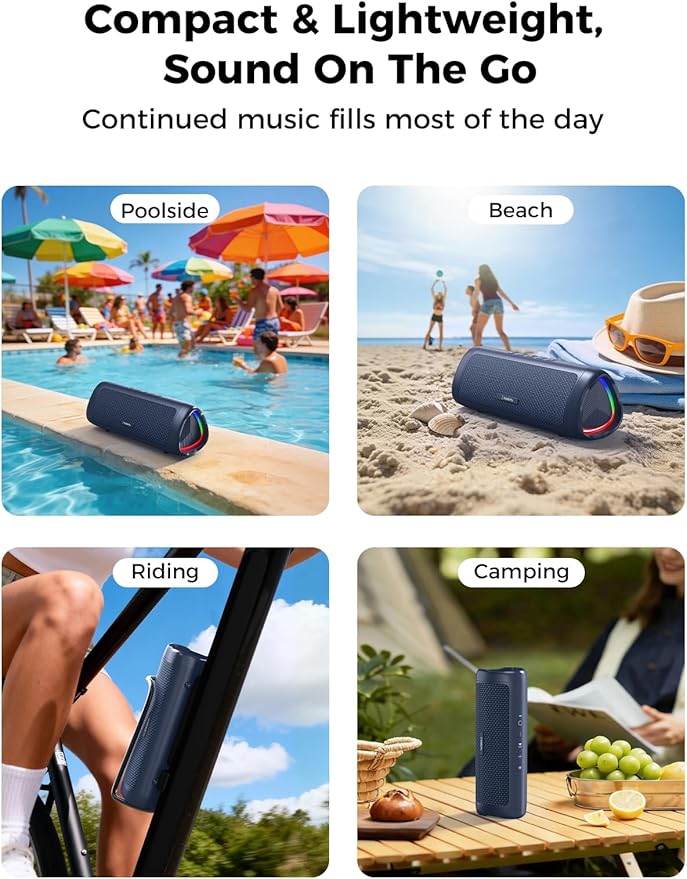 Bluetooth Speaker, 20W HD Sound, Portable Wireless, IPX5 Waterproof, - Image 7