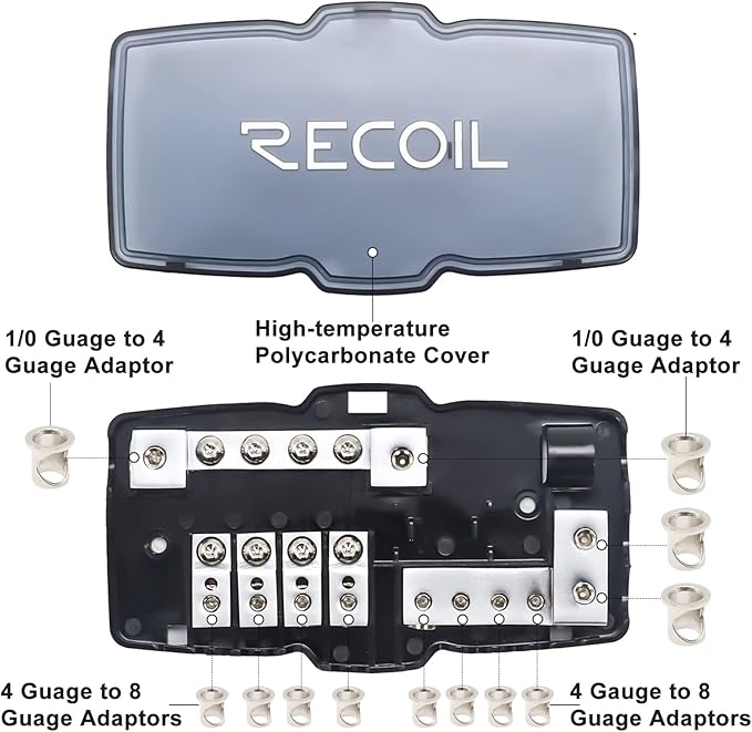 RECOIL MPG4 4-Way Mini-ANL Fused Distribution Block - Image 3
