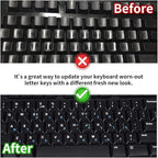 2PCS Hebrew English Keyboard Stickers Black Background - Image 4