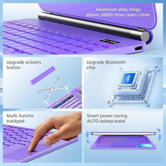 Keyboard Case for iPad Air 13 inch, iPad Pro 12.9 inch Magic Magnetic - Image 5