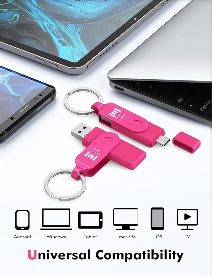 MOSDART 256GB USB3.1 Fast Speed C and A Dual Flash Drive, exFAT Memory Stick - Image 3