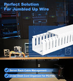 ZhiYo 2x2in Professional Server Rack Cable Management Raceway, 78in Cable - Image 4