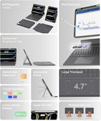 EIP Bluetooth Keyboard Case for iPad Pro 11 inch 2024, Patented Stylus Shortcuts - Image 7