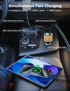 【Upgraded】 SUPERONE Retractable Car Charger 4 in 1, Fast Car Phone Charger - Image 3