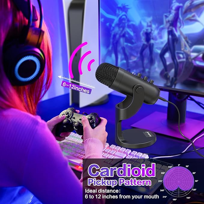 ZealSound Podcast Microphone for PC, Noise Cancellation USB Mic - Image 7