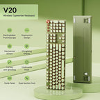 EWEADN V20 Typewriter Keyboard Wireless, 104 Keys Typewriter Style Mechanical - Image 2