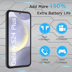Battery Case for Galaxy S24 Plus, Slim Portable Protective Fast Charging Case - Image 2